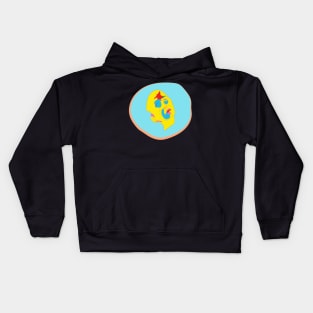 Colorful star face lines Kids Hoodie